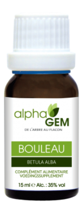 15 ml AlphaGem Ruwe Berk - Betula Alba Biologisch