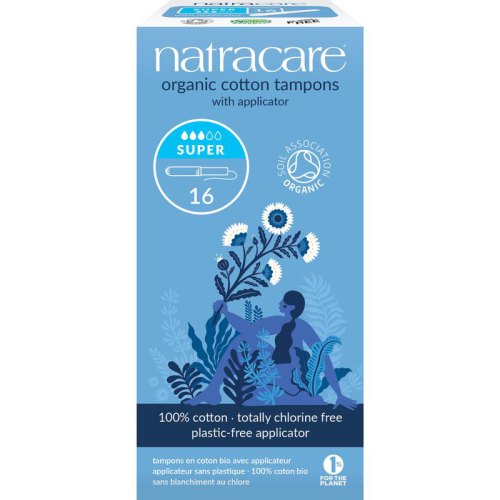 Natracare Tampons Super Cotton met Inbrenghuls 16 Stücke