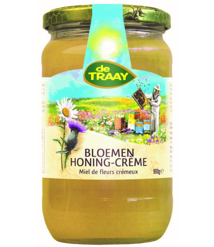 De Traay Bloemenhoning Crème 900 Gramm