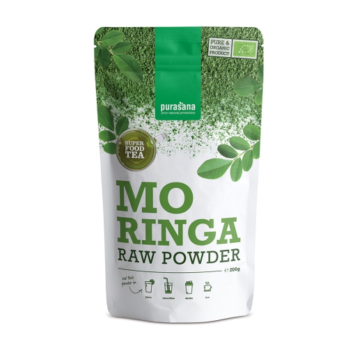 200 Gramm Purasana Moringa Raw Powder Biologisch