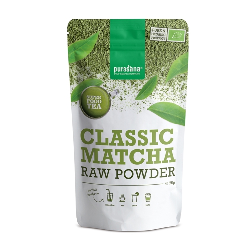 75 gram Purasana Classic Matcha Raw Powder Biologisch
