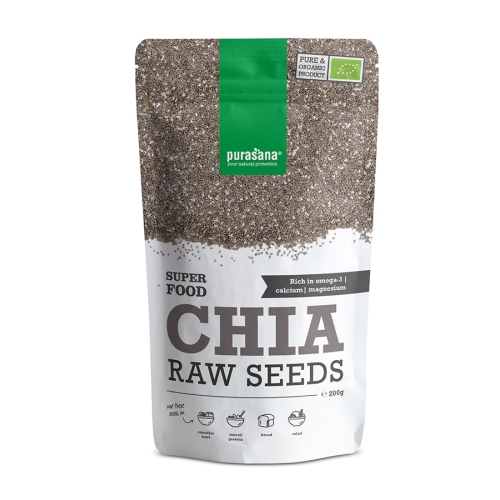 200 gram Purasana Chia Raw Seeds Biologisch
