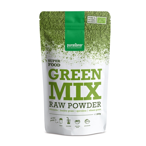 200 gram Purasana Green Mix Raw Powder Biologisch