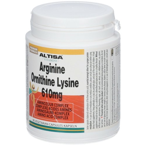 90 capsules Altisa Arginine Ornithine Lysine 610 mg