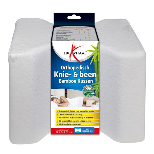 1 Stuck Lucovitaal Orthopedisch Knie- en Been Bamboe Kussen