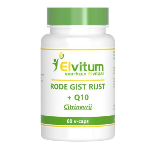 60 capsules Elvitum Rode Gist Rijst + Q10 Citrinevrij
