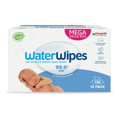 12 x 60 Stücke WaterWipes Babydoekjes 12-pak