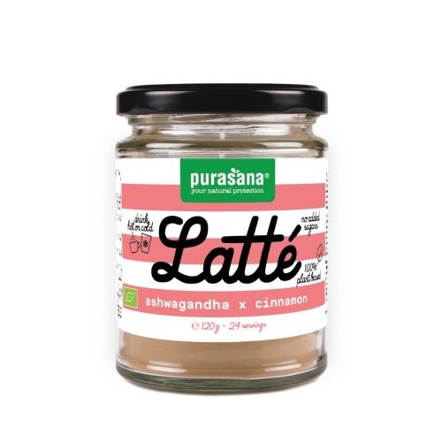 120 Gramm Purasana Latté Ashwagandha & Cinnamon Biologisch