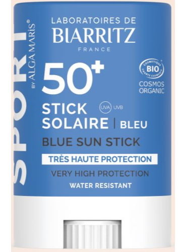 Laboratoires de Biarritz Sport Blue Sun Stick SPF50+ Biologisch 12 Gramm
