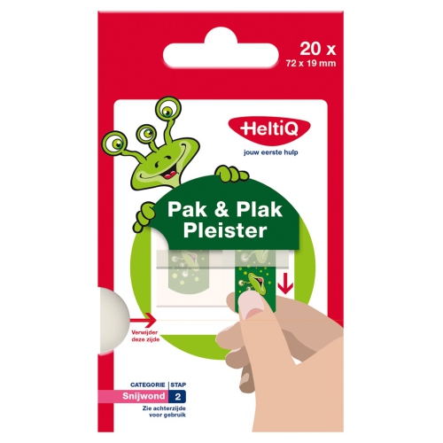 20 Stücke HeltiQ Pak & Plak Pleister Kids Groen