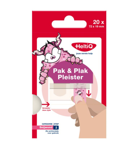 20 pieces HeltiQ Pak & Plak Pleister Kids Roze