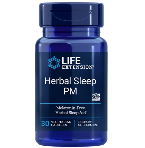 30 Kapseln Life Extension Herbal Sleep PM Melatonin-Free