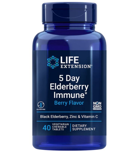 40 Kautabletten Life Extension 5 Day Elderberry Immune