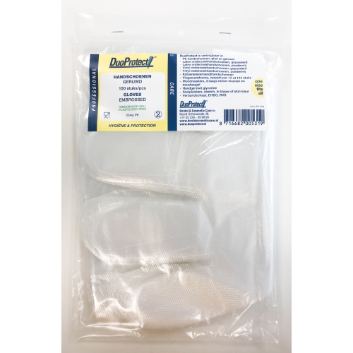 Duoprotect Wegwerphandschoenen Geruwd Transparant 100 Stücke