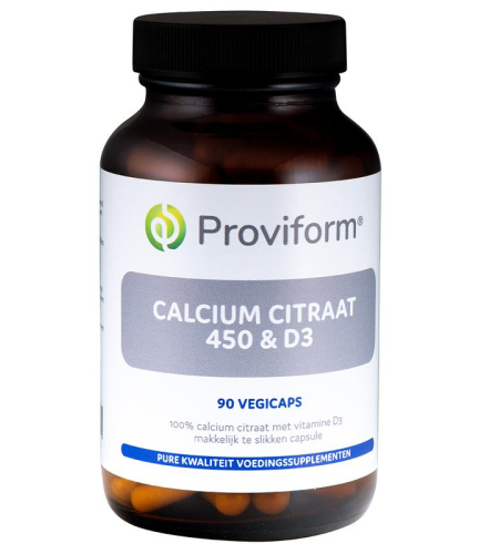 90 Vegicaps Proviform Calcium Citraat 450 & D3
