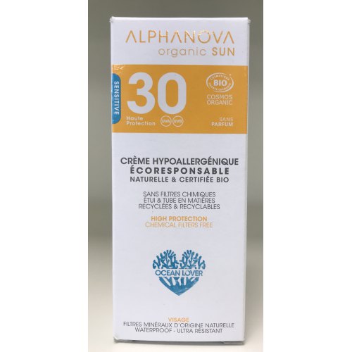 Alphanova Sun Sun Cream SPF30 Face Hypoallergeen Biologisch