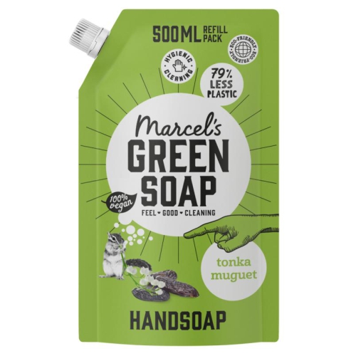 Marcel's Green Soap Handzeep Tonka & Muguet navul 500 Ml